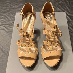Sofft Tan Strappy Heels